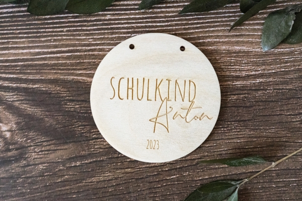 Anhänger Schulkind - personalisiert -